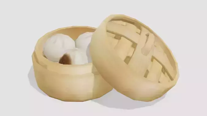 Chinese Steamed Pork Buns  - Hand Painted