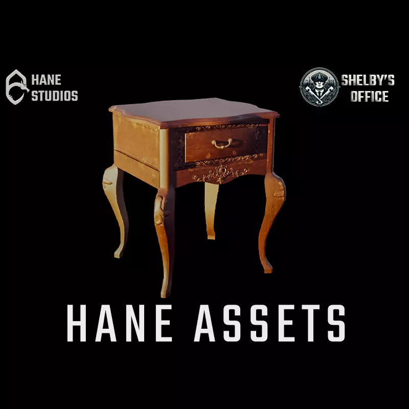 Vintage Mini Table - Classic Low-poly 3D model_0