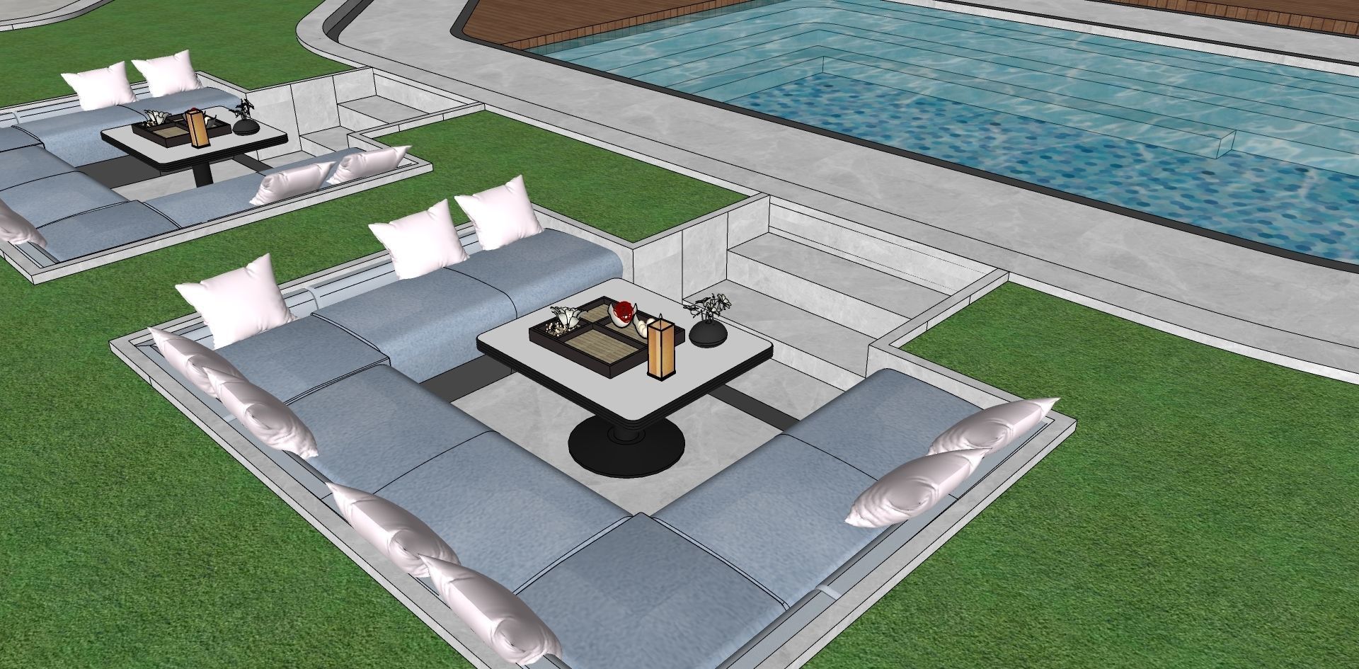 Outdoor sitting area 3d model 3D model_4