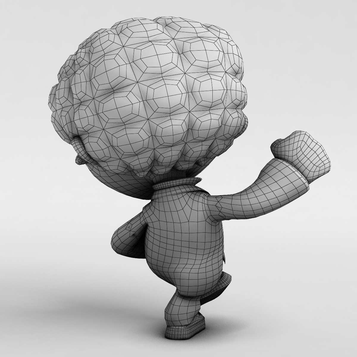 Kid 3 rigged 3D model_9