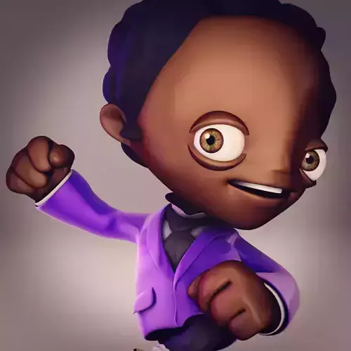 Kid 3 rigged 3D model