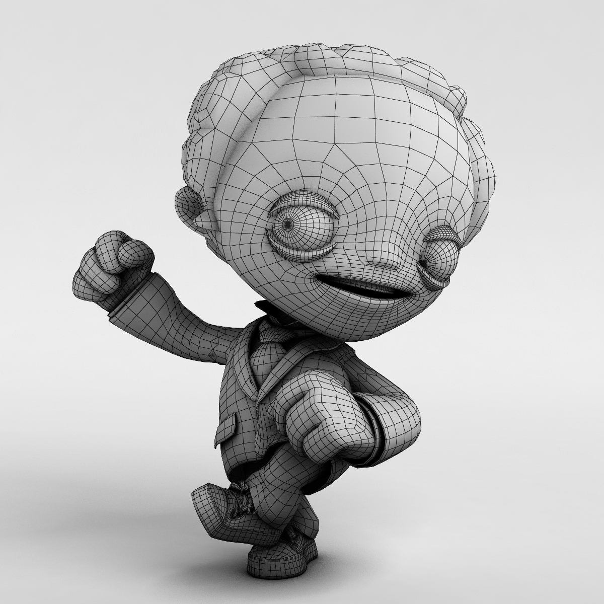 Kid 3 rigged 3D model_7