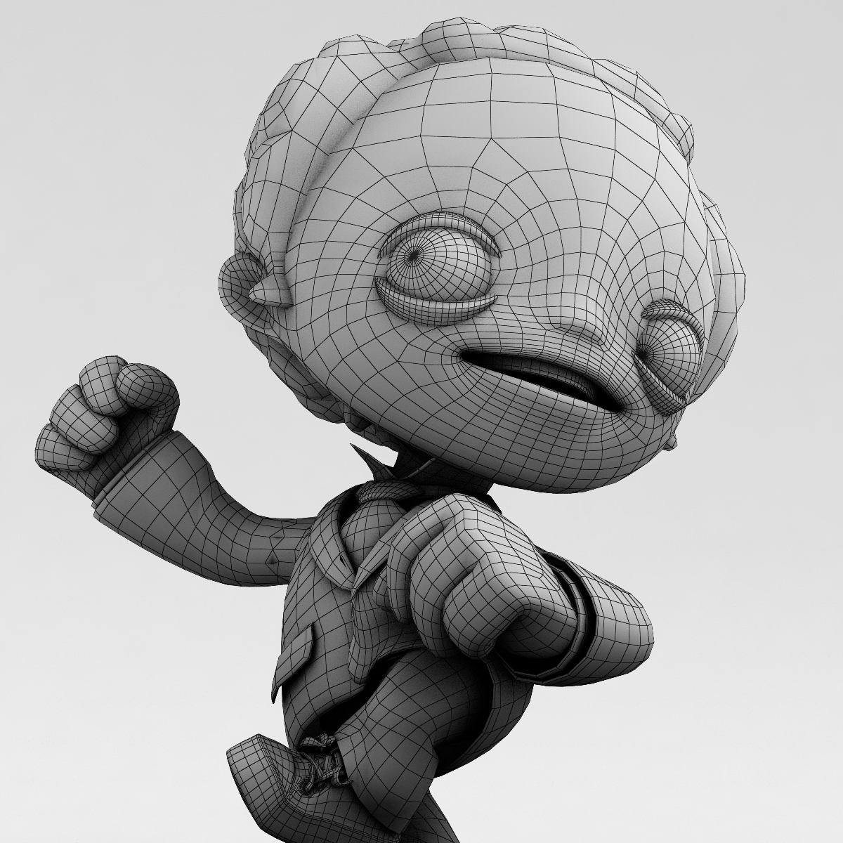 Kid 3 rigged 3D model_11