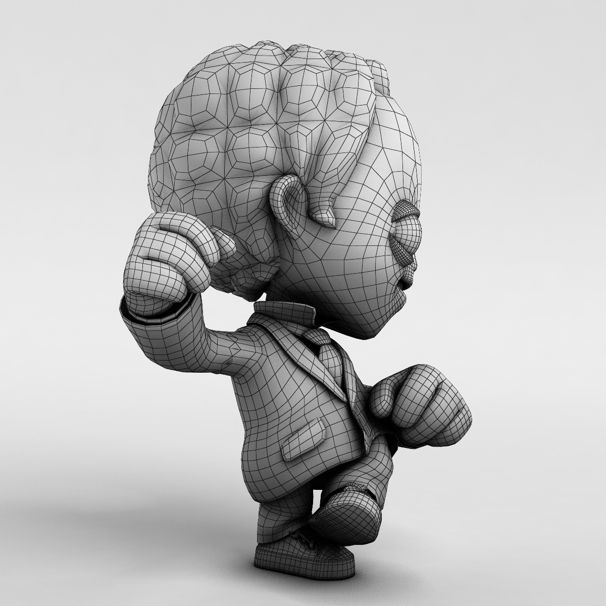 Kid 3 rigged 3D model_8