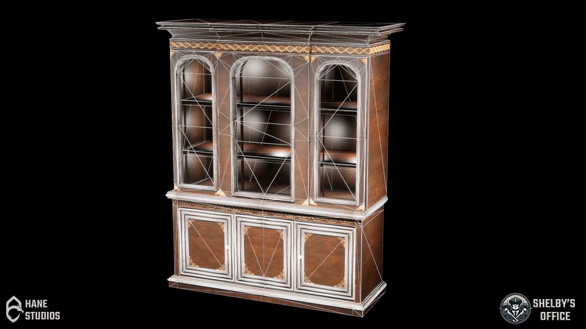 Vintage Stool - Classic Low-poly 3D model_6