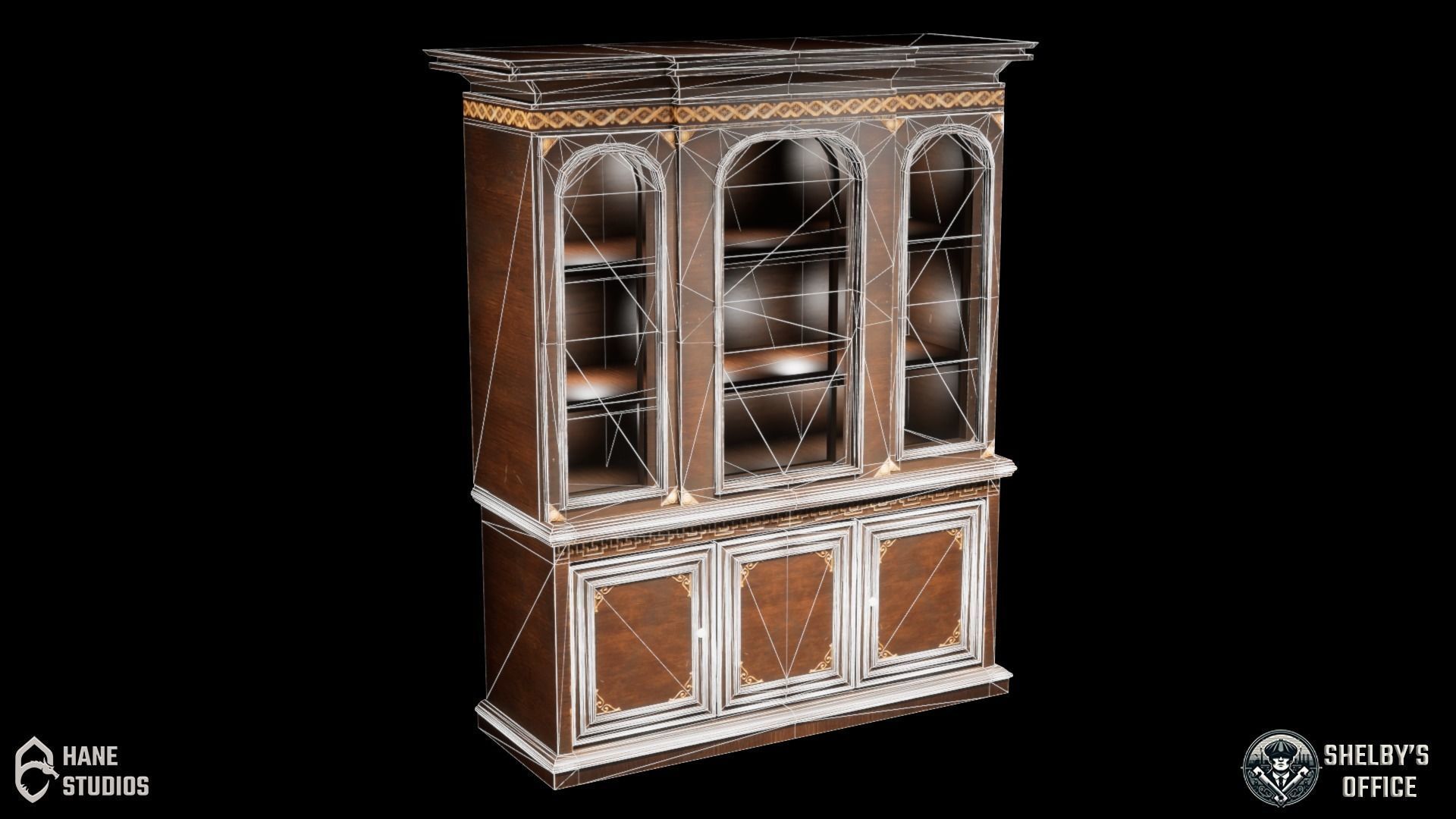 Vintage Stool - Classic Low-poly 3D model_5