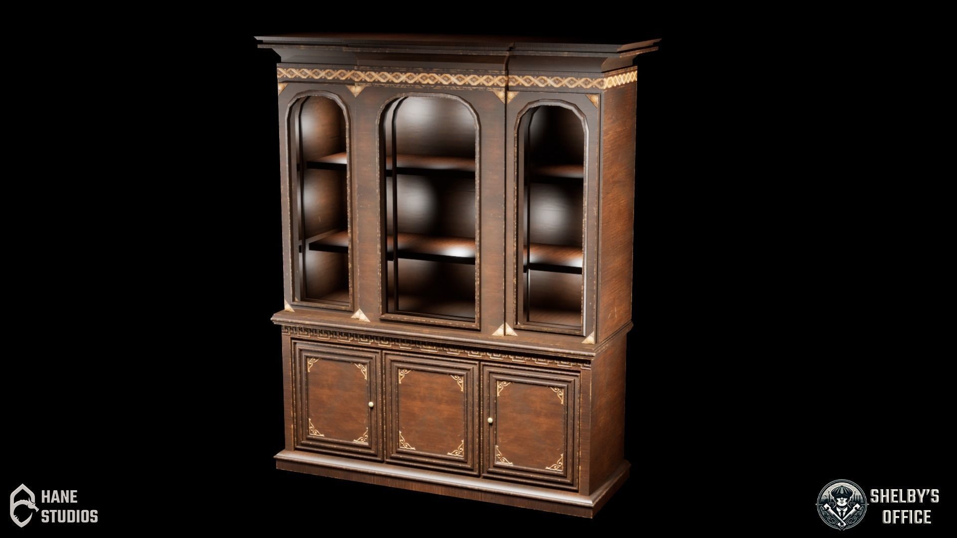 Vintage Stool - Classic Low-poly 3D model_4