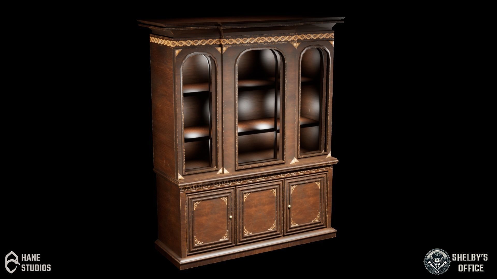 Vintage Stool - Classic Low-poly 3D model_3