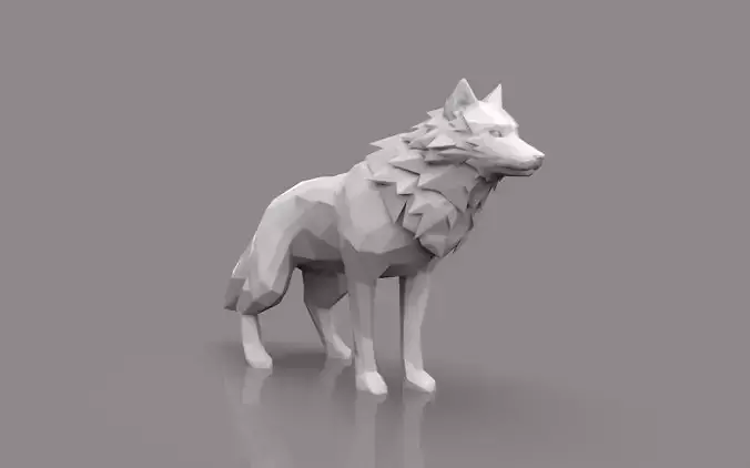 Wolf Low-poly 