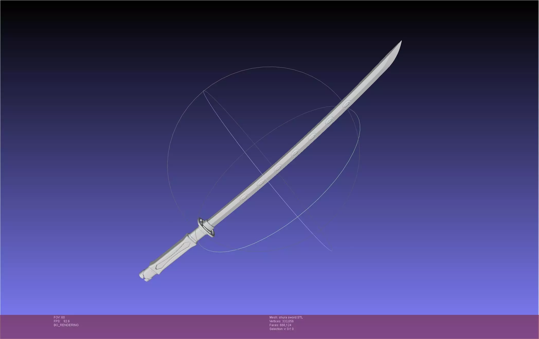 Ao No Exorcist Shura Kirigakure Fang Sword 3D print model