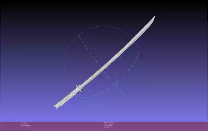 Ao No Exorcist Shura Kirigakure Fang Sword 3D print model