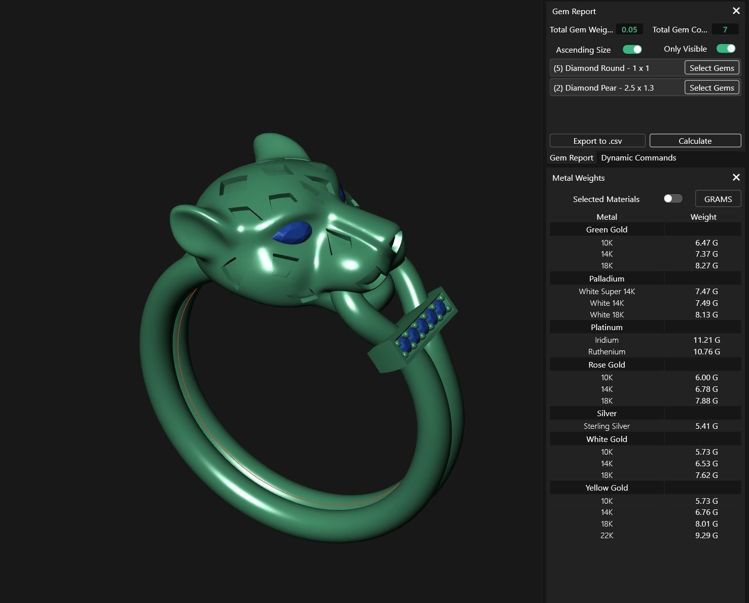 Panther Head Ring 3D print model_13