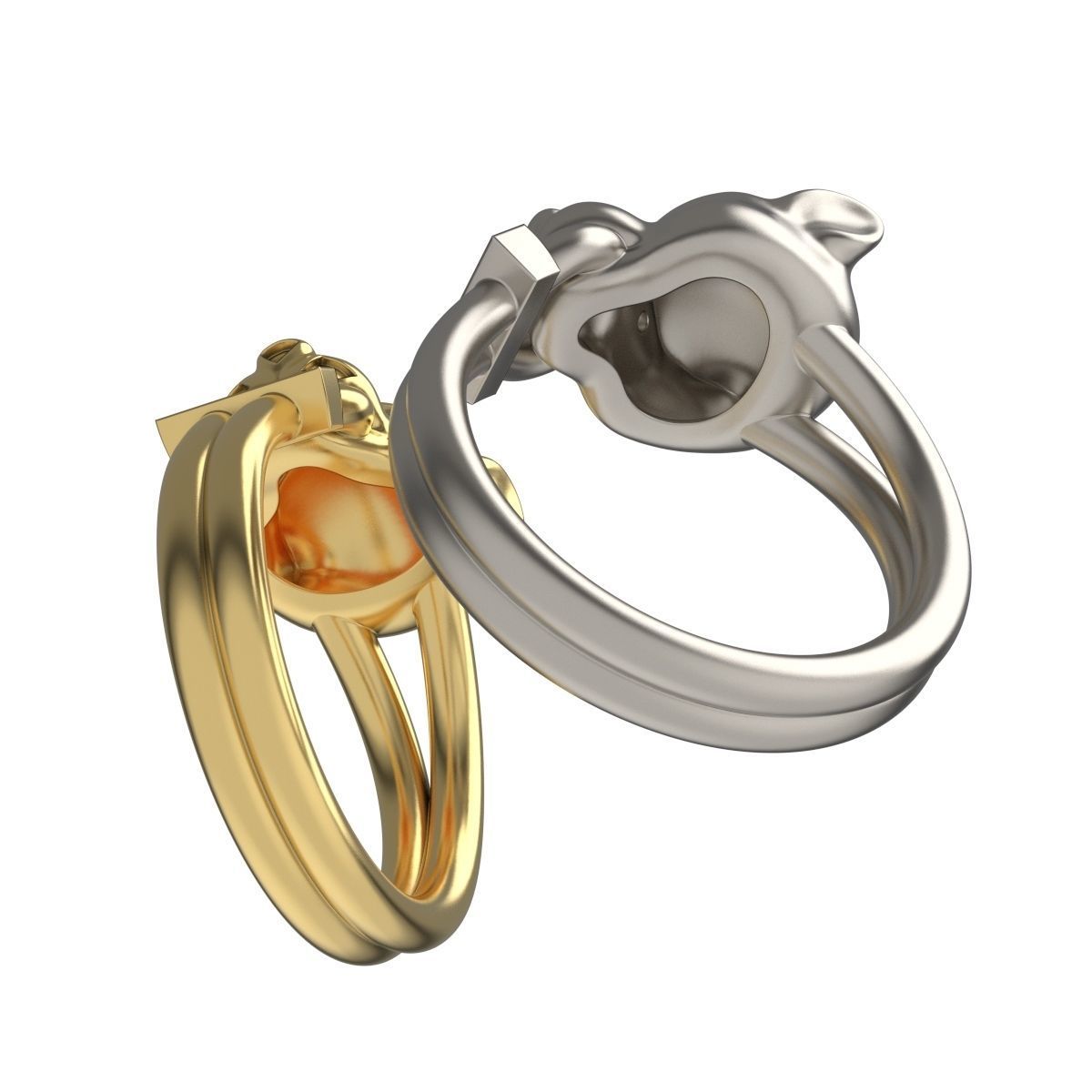 Panther Head Ring 3D print model_5