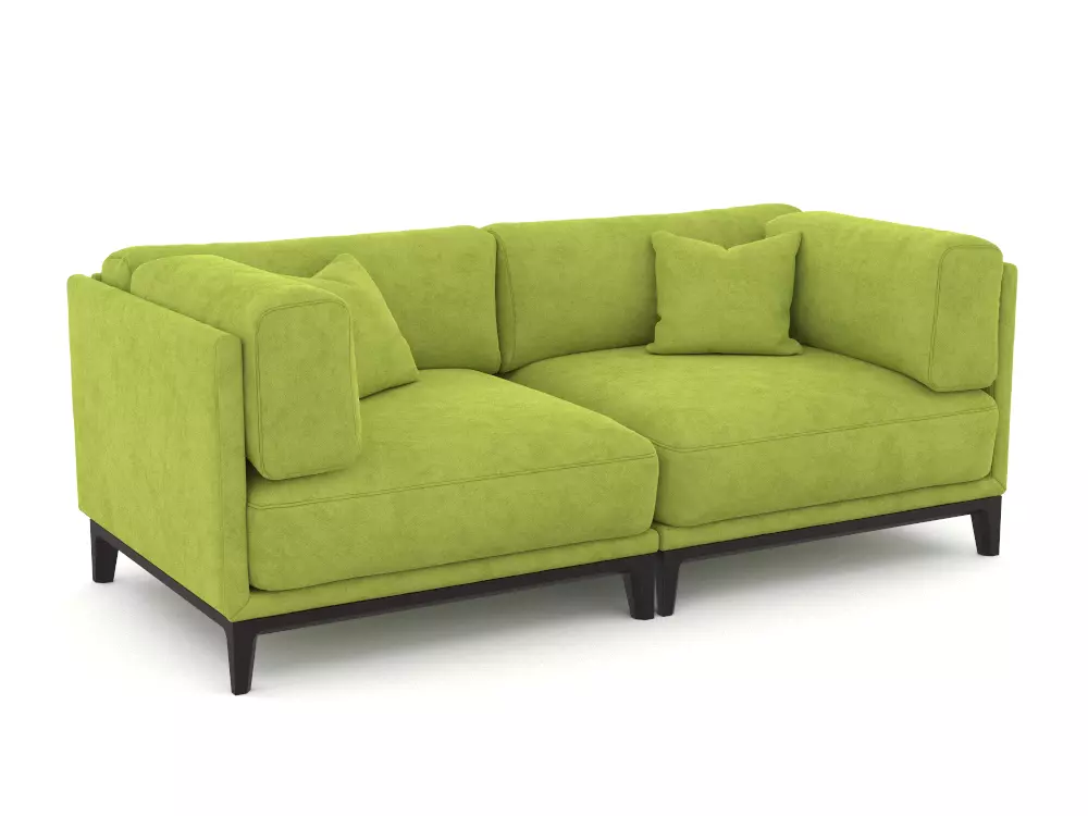 Green sofa 3D model_0