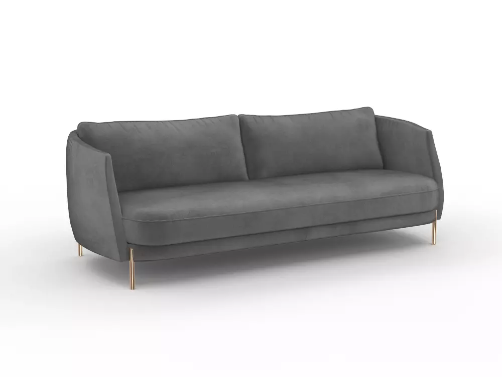 Gray sofa 3D model_0