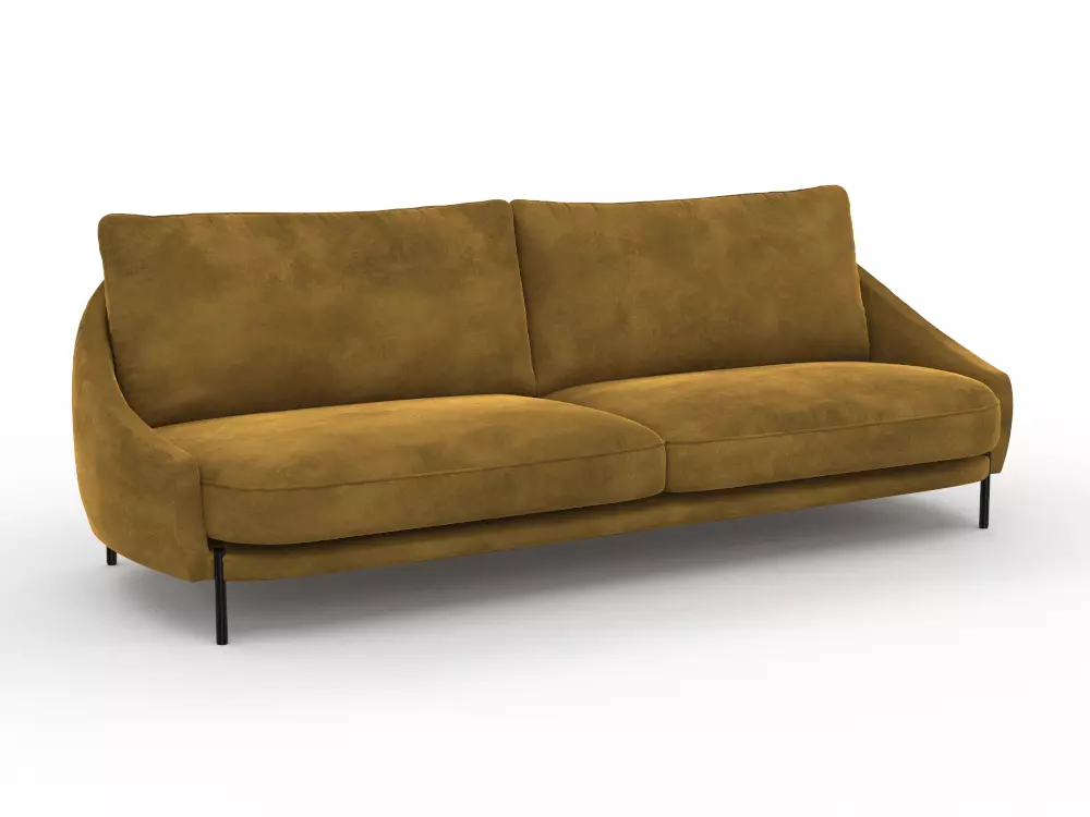Yellow sofa 3D model_0