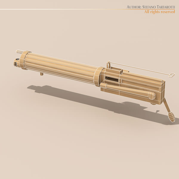 Vickers machine gun 3D model_1