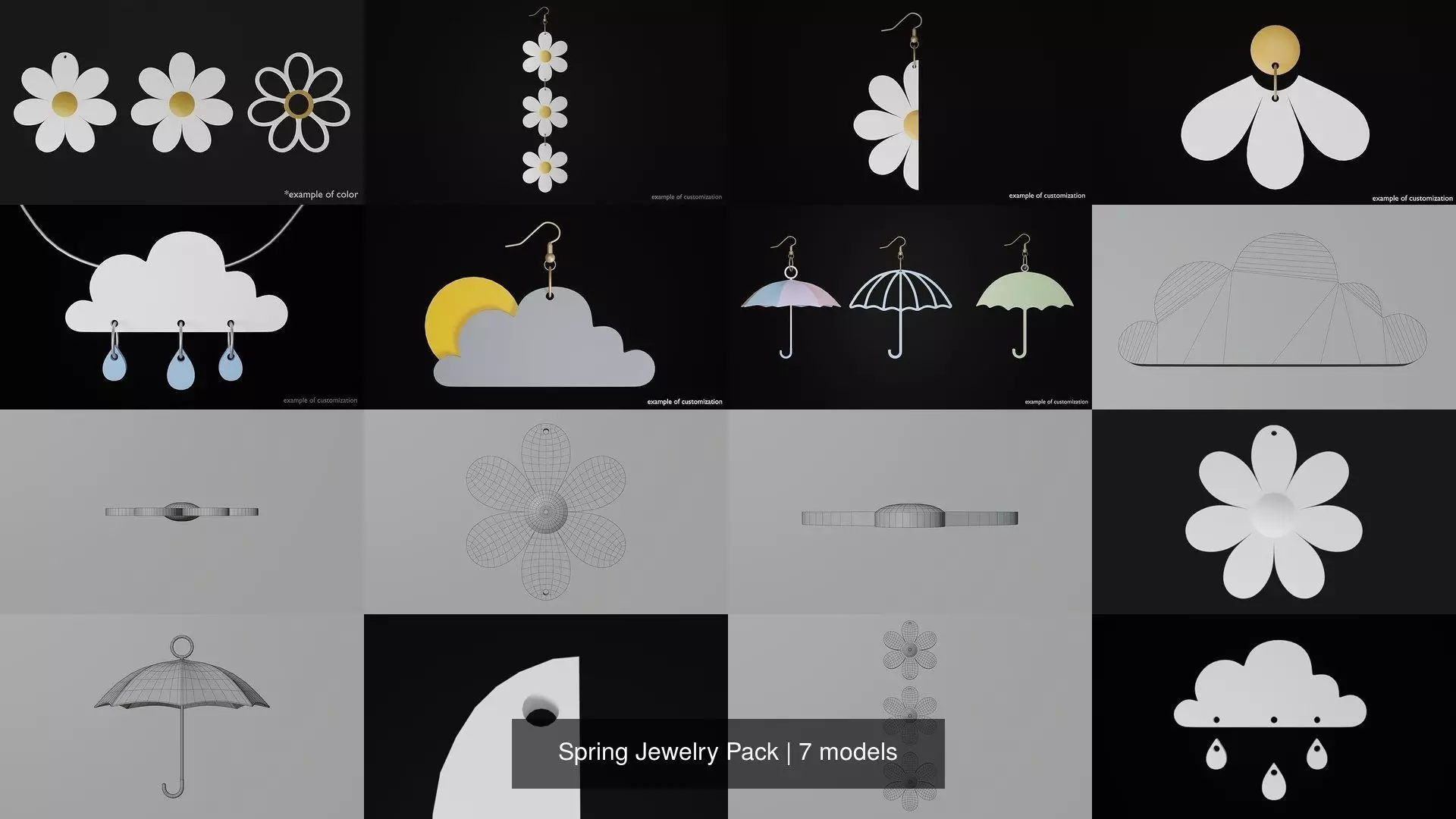 Spring Jewelry Pack 3D Model Collection_0