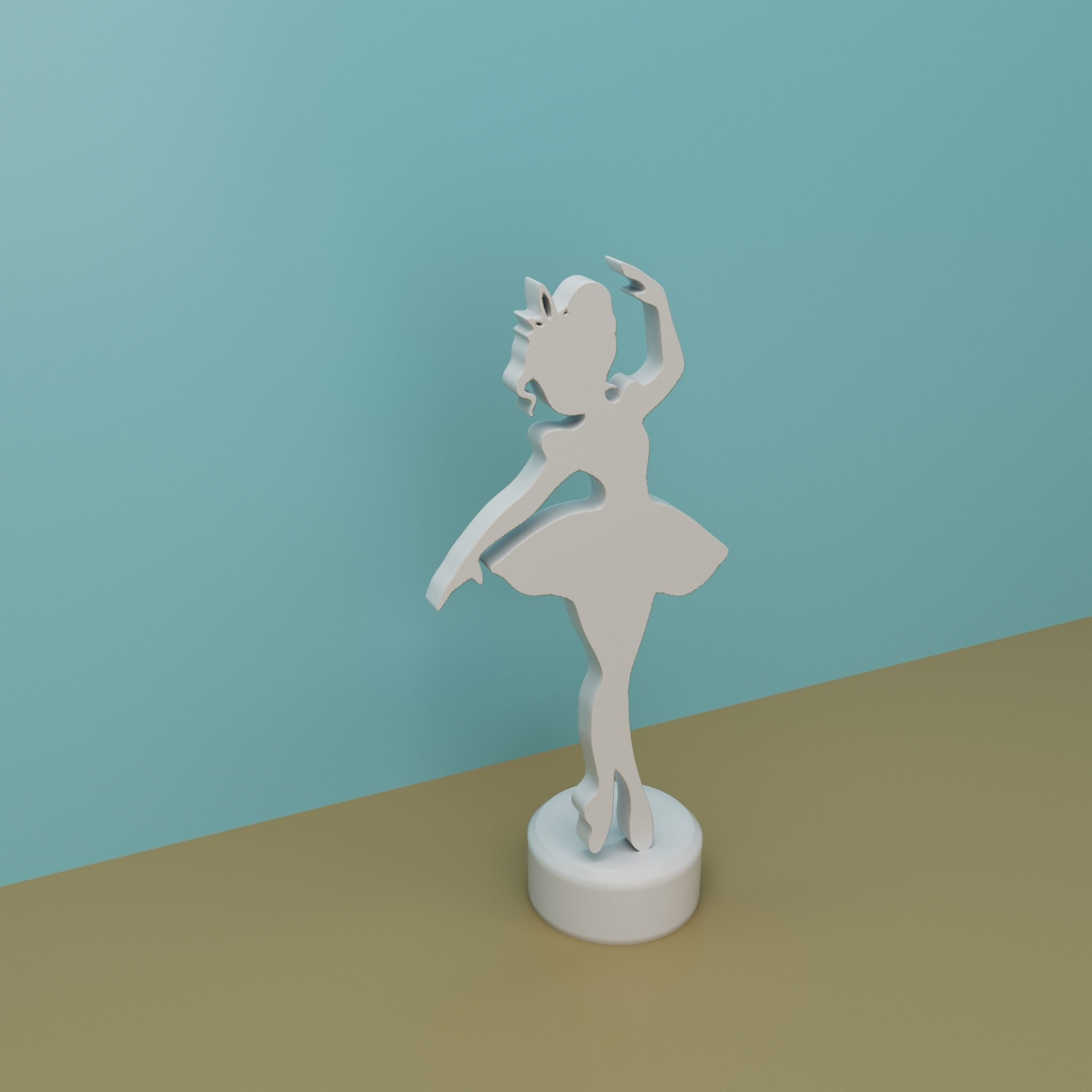 BALLERINA DANCER DECORATION DESK DECORATION 3D print model_3