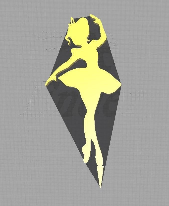 BALLERINA DANCER DECORATION DESK DECORATION 3D print model_8