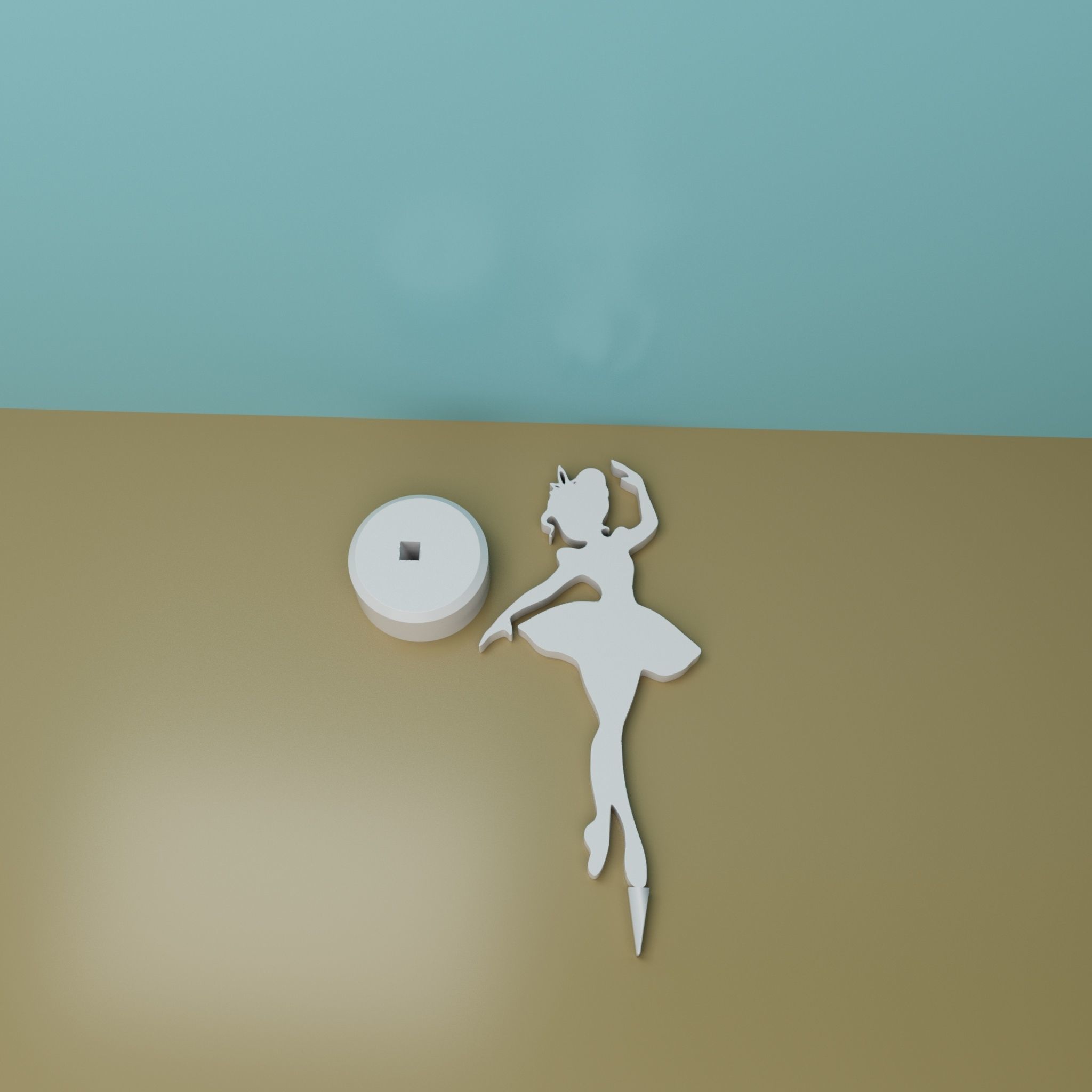 BALLERINA DANCER DECORATION DESK DECORATION 3D print model_7
