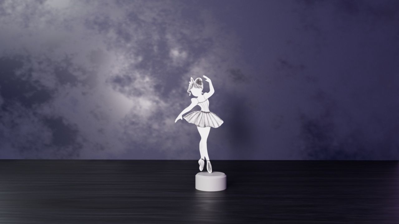 BALLERINA DANCER DECORATION DESK DECORATION 3D print model_4