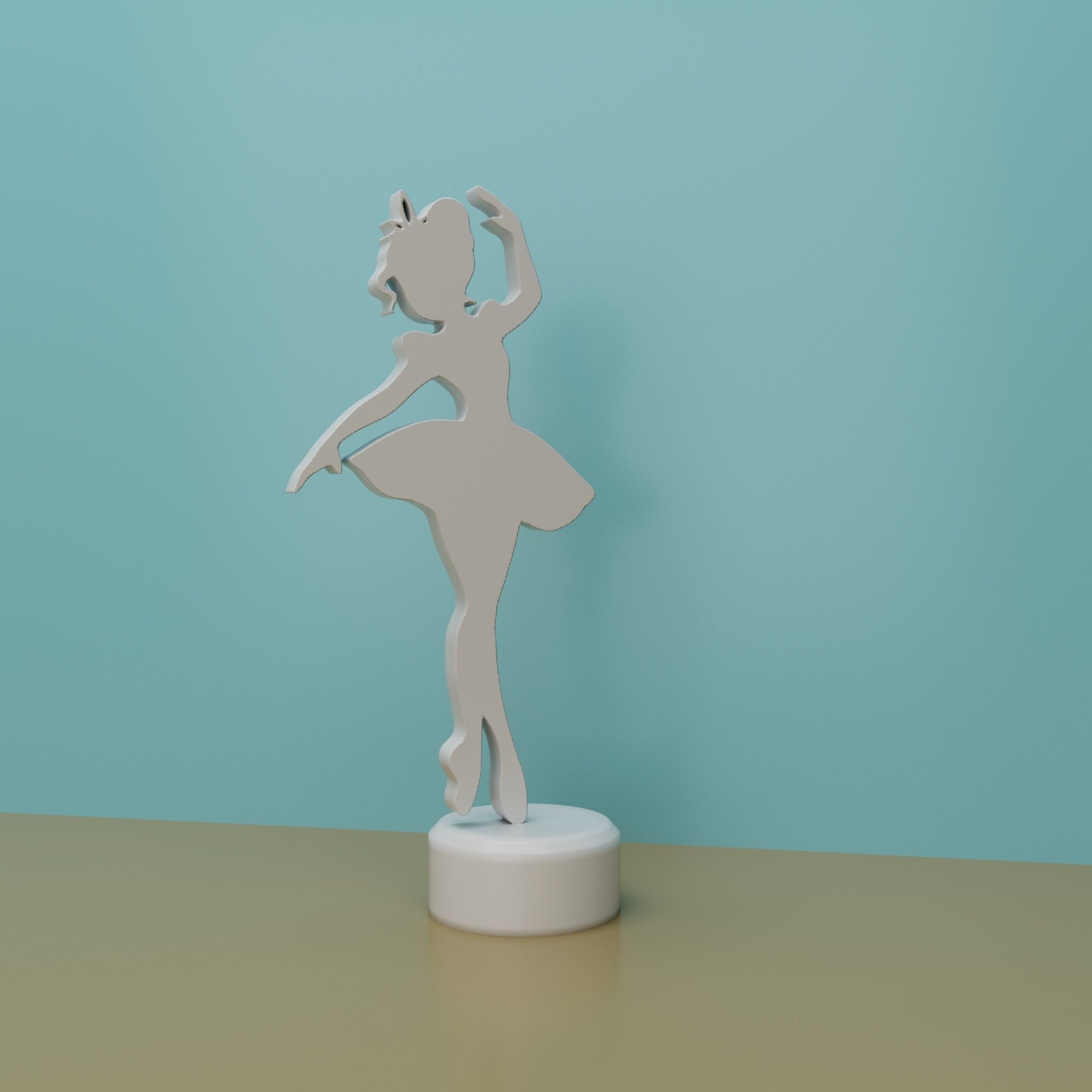 BALLERINA DANCER DECORATION DESK DECORATION 3D print model_2
