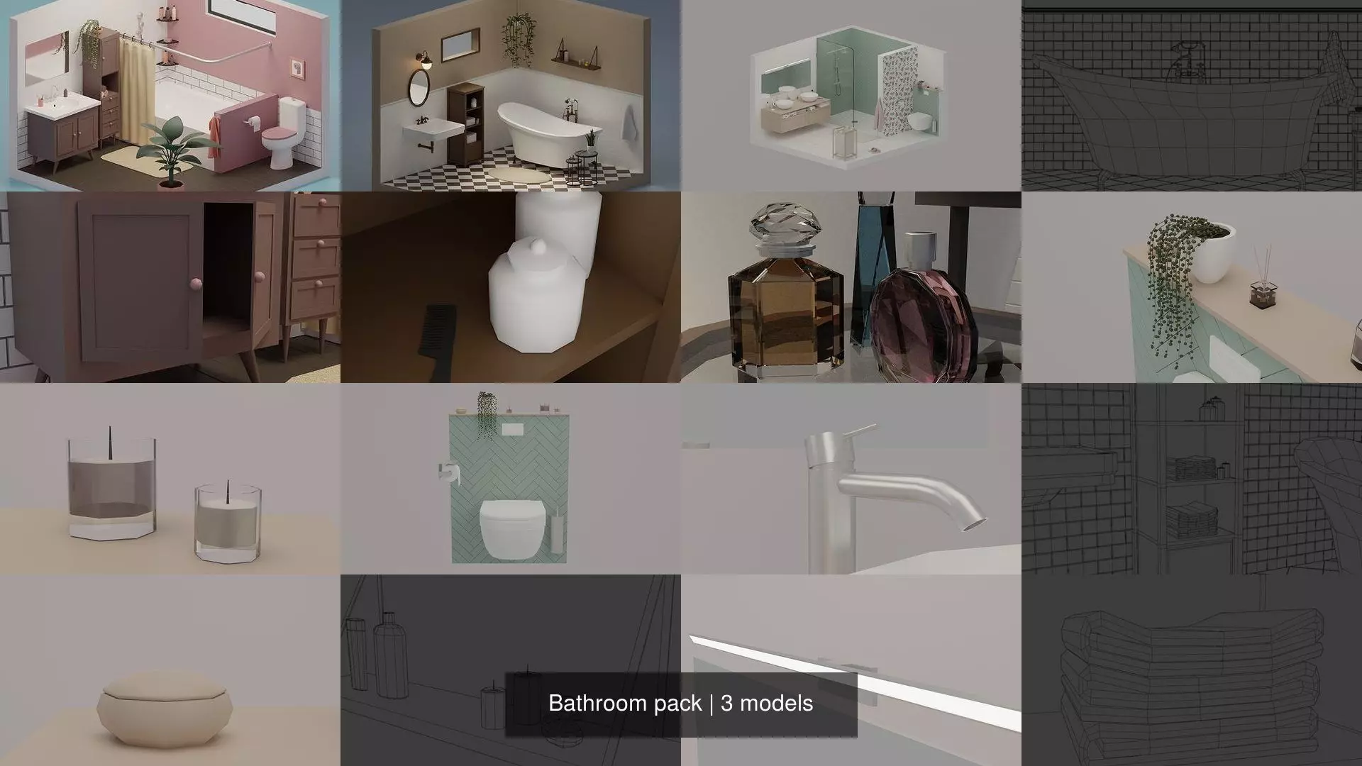 Bathroom pack 3D Model Collection_0