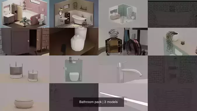 Bathroom pack 3D Model Collection