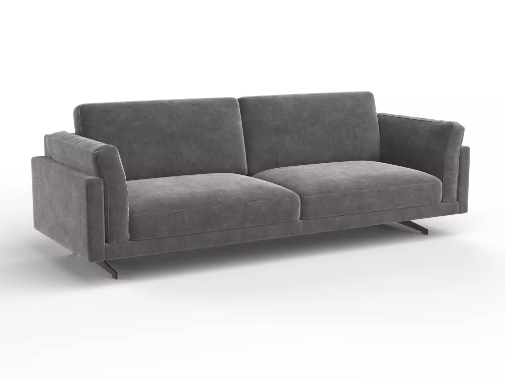 Gray sofa 3D model_0