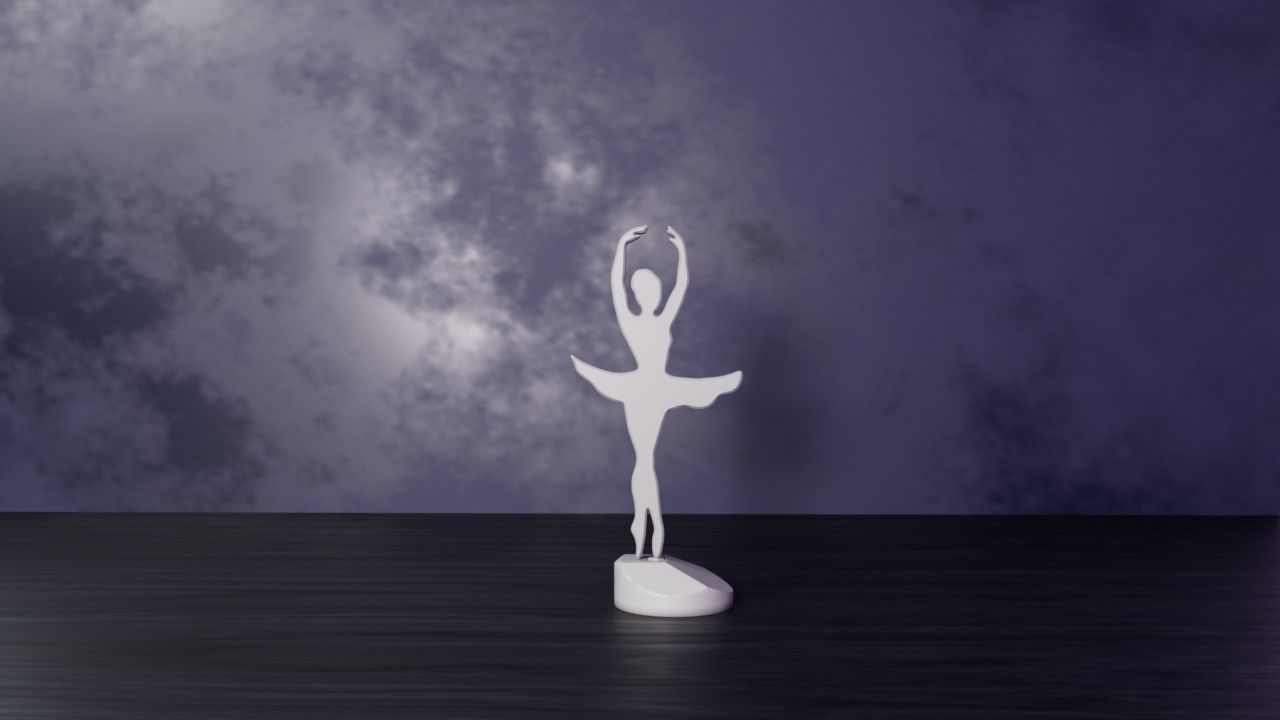 BALLERINA DANCER DECORATION DESK DECORATION 3D print model_3