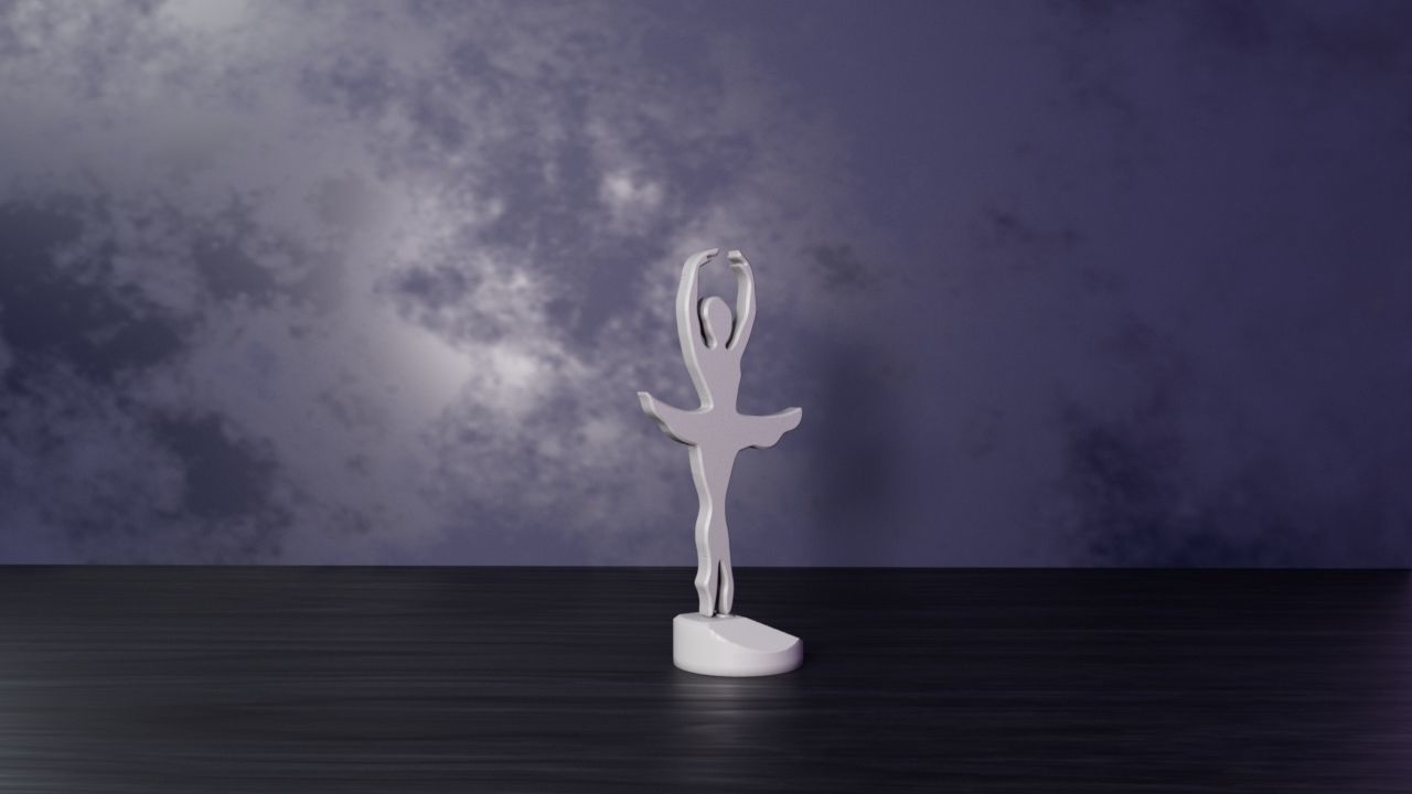 BALLERINA DANCER DECORATION DESK DECORATION 3D print model_4