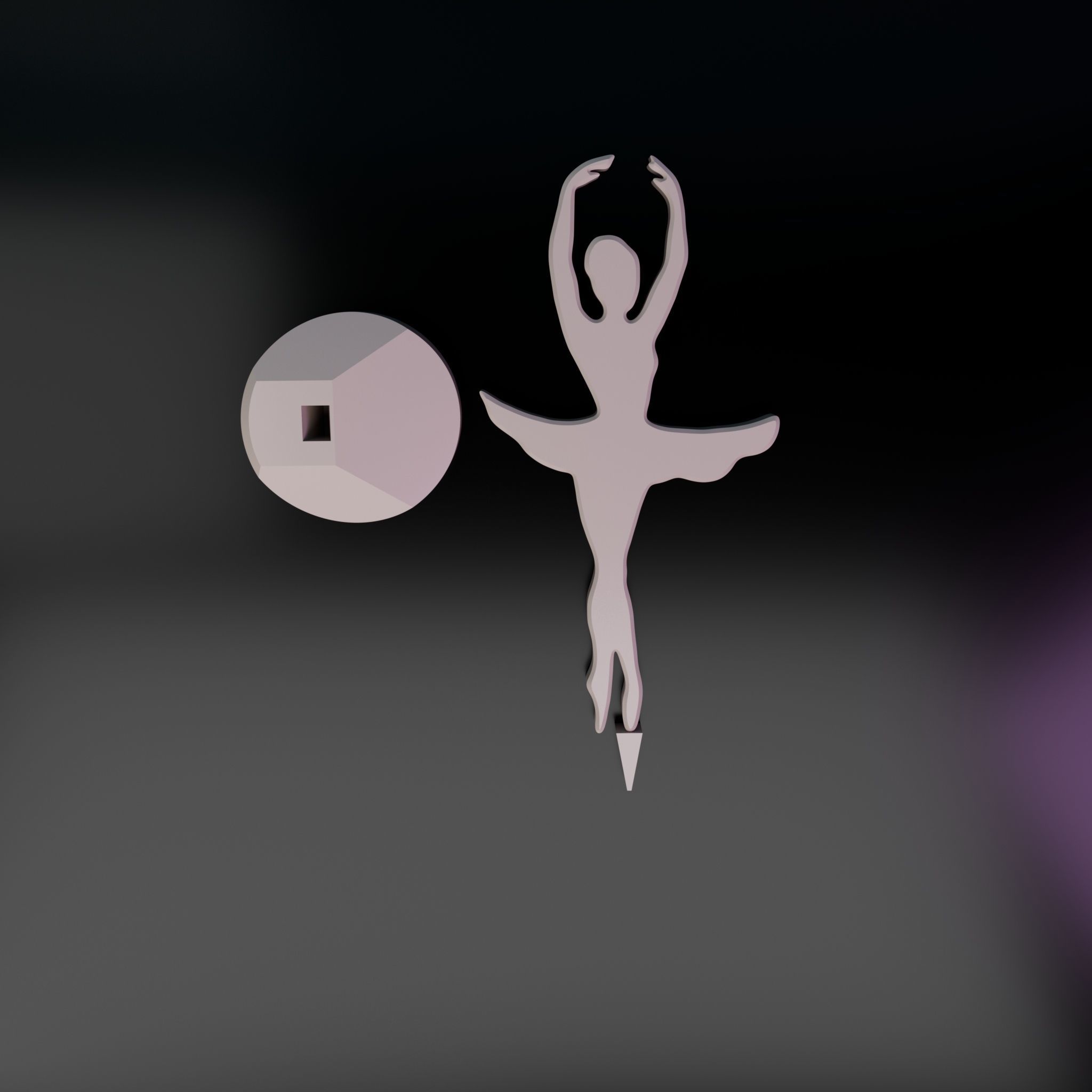 BALLERINA DANCER DECORATION DESK DECORATION 3D print model_5