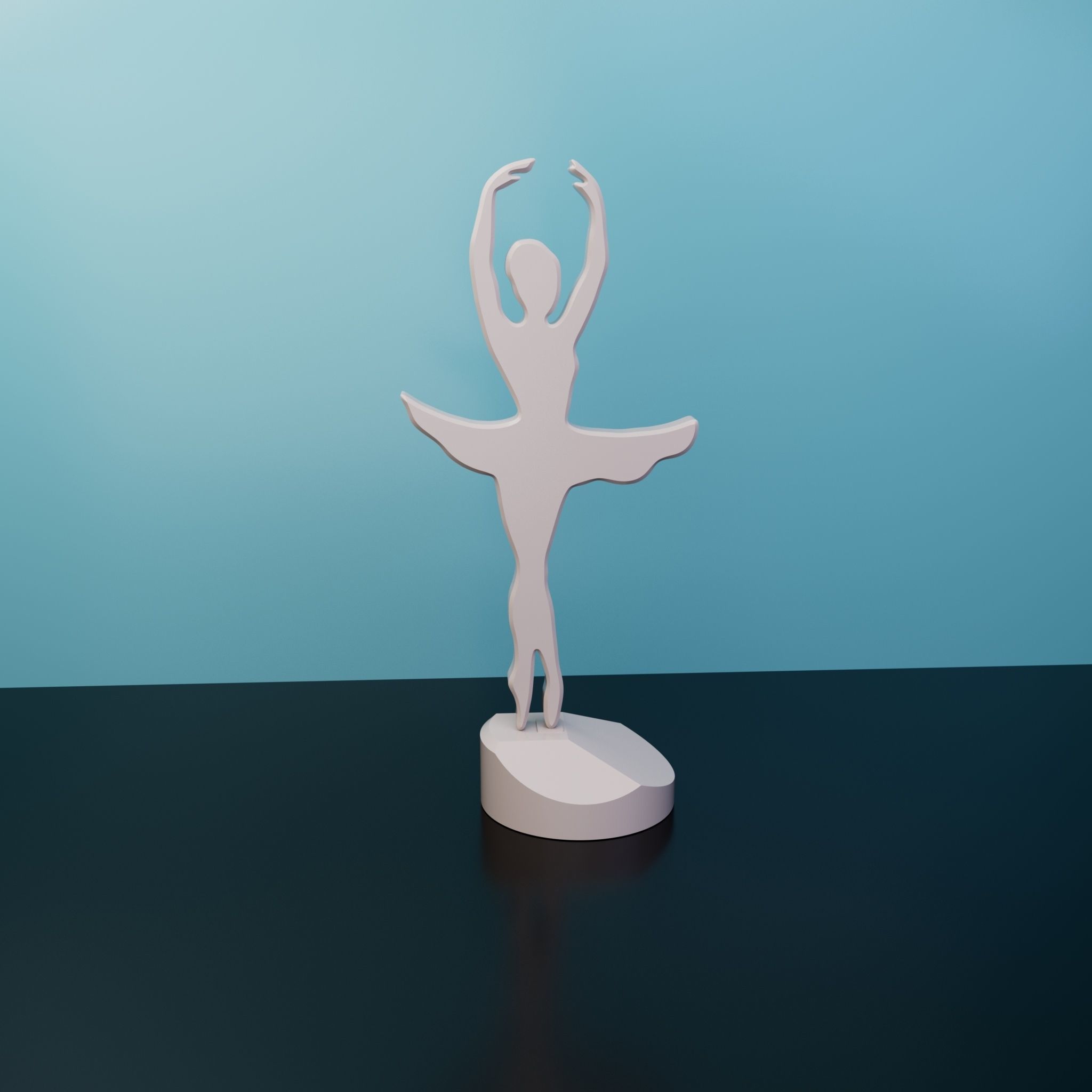 BALLERINA DANCER DECORATION DESK DECORATION 3D print model_2