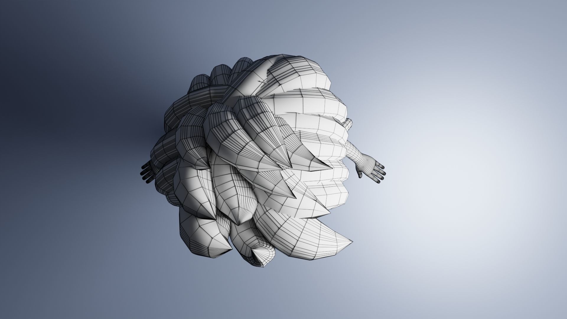 Toon Kid Character Low-poly 3D model_7