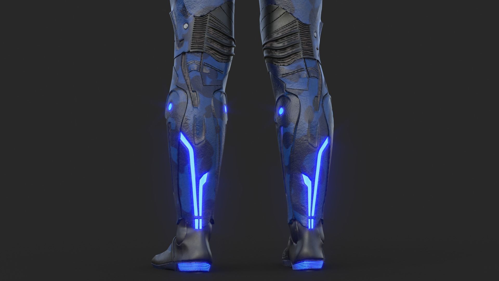 Cyborg Blu Camouflage Vray 3D model_29