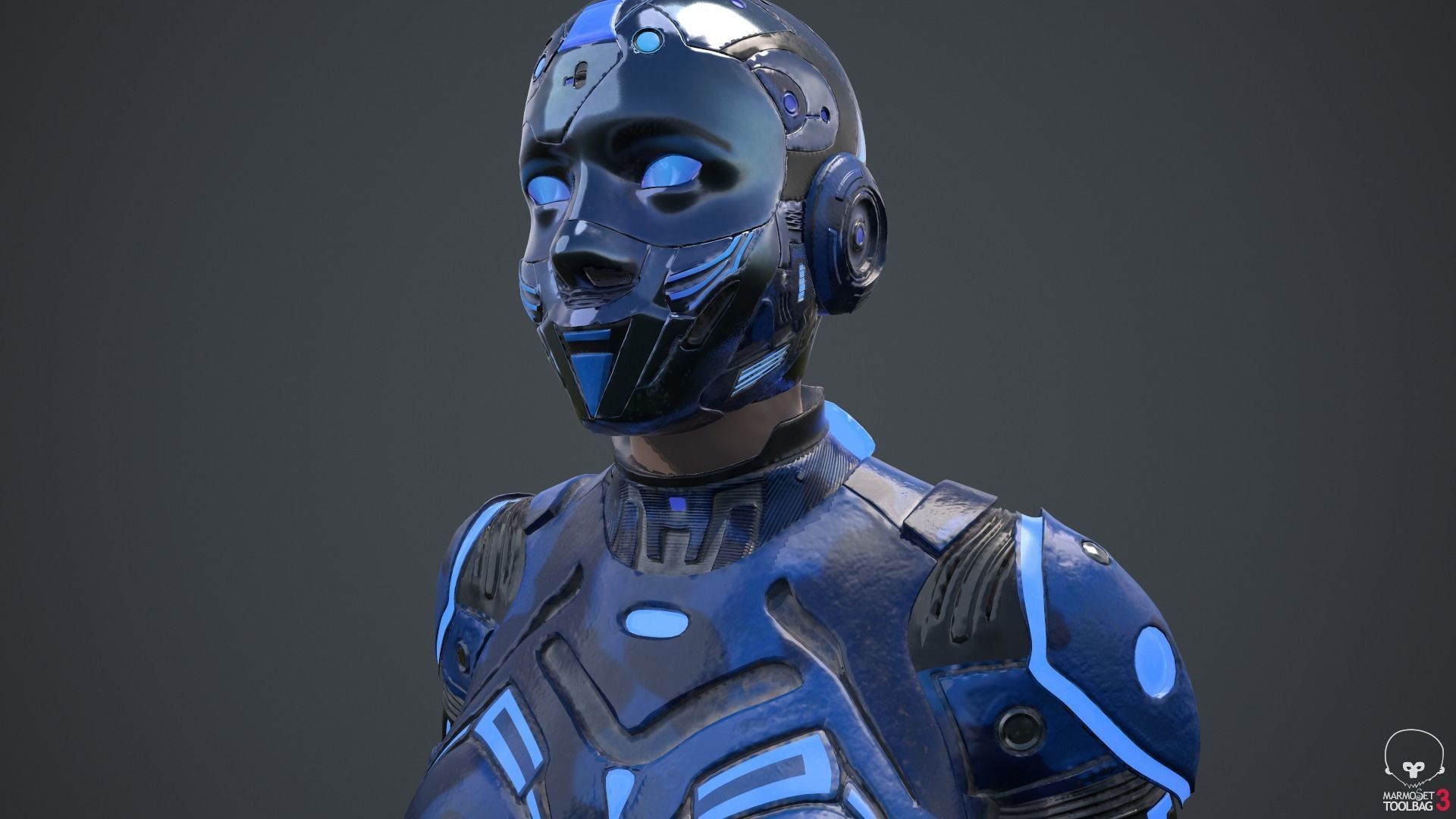 Cyborg Blu Camouflage Vray 3D model_75