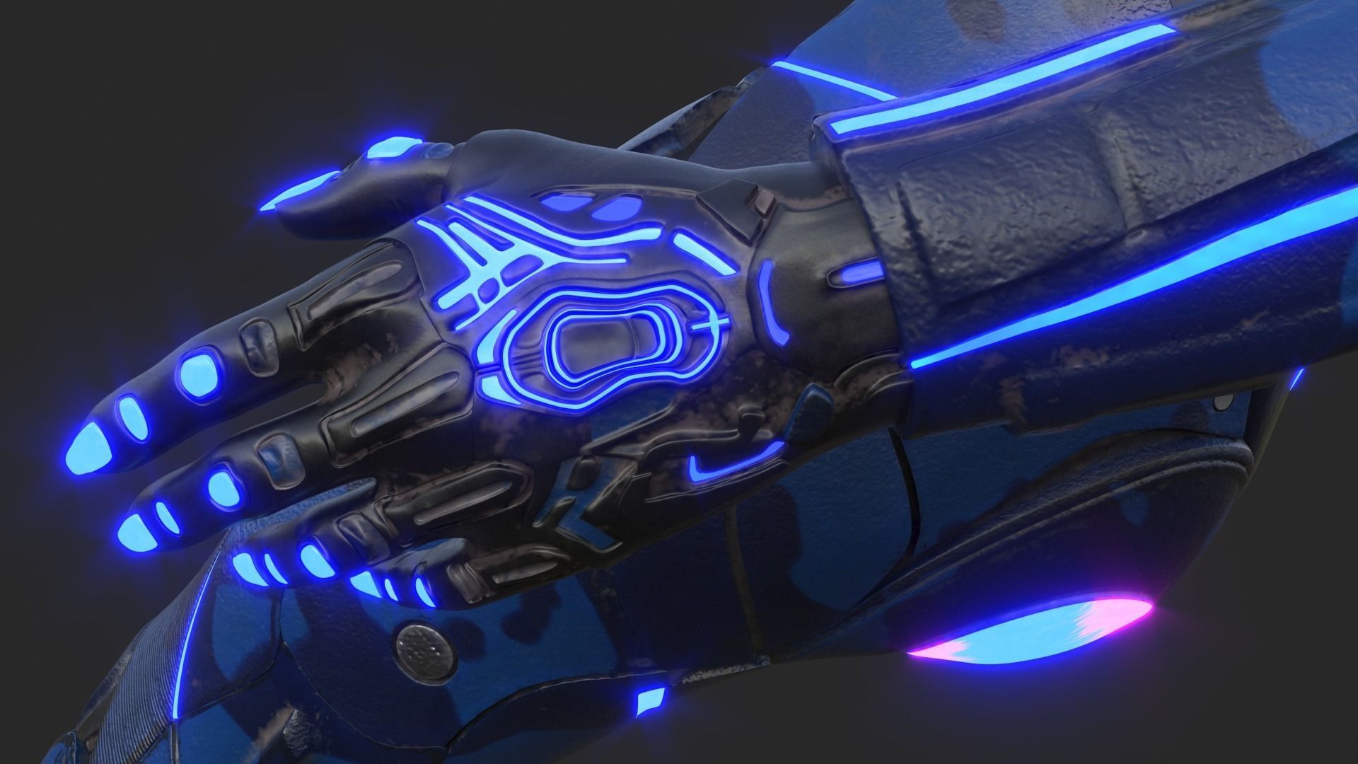 Cyborg Blu Camouflage Vray 3D model_49