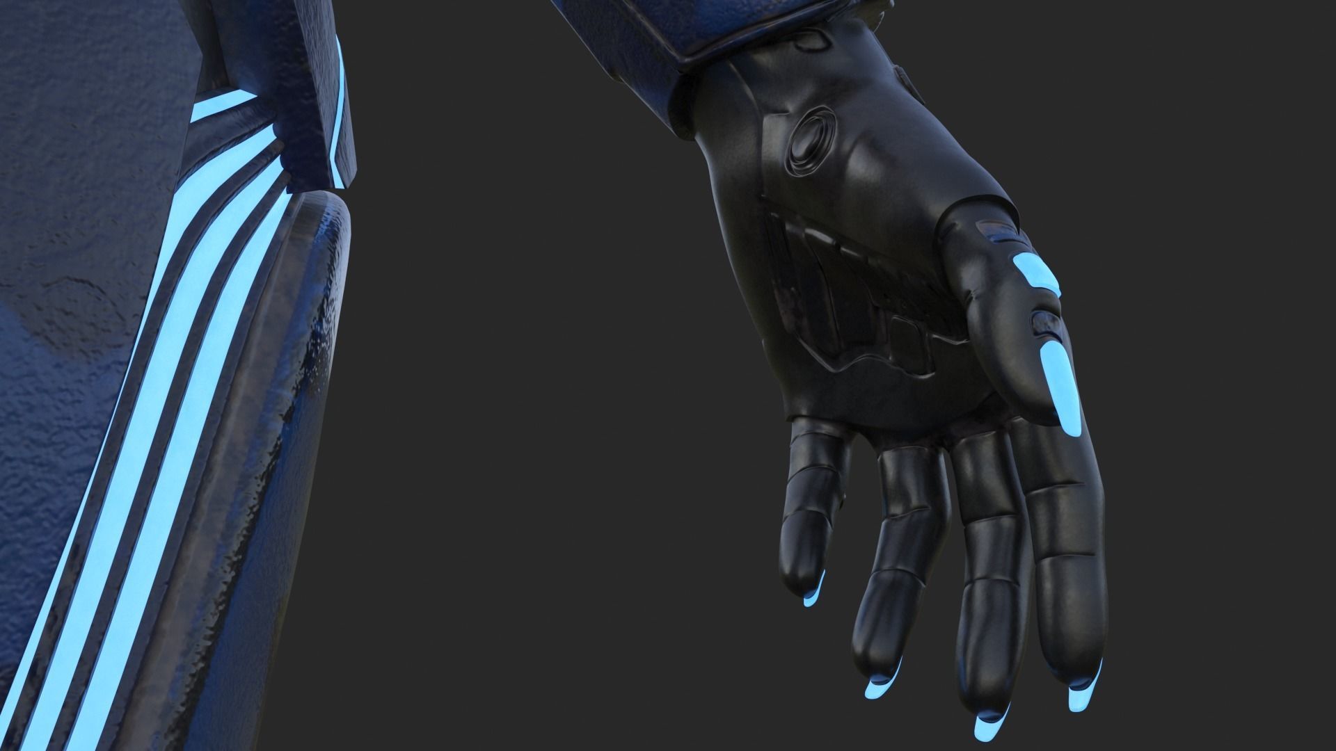 Cyborg Blu Camouflage Vray 3D model_40
