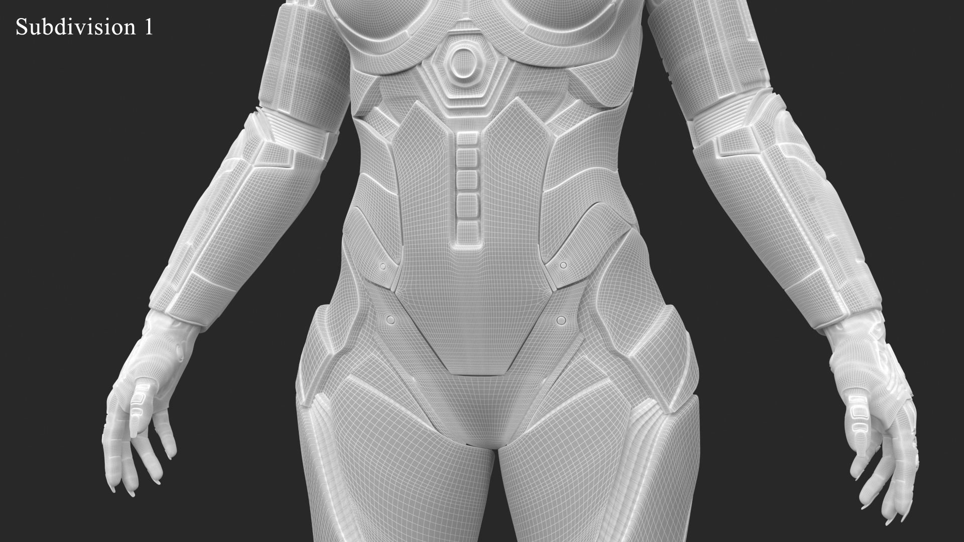 Cyborg Blu Camouflage Vray 3D model_55