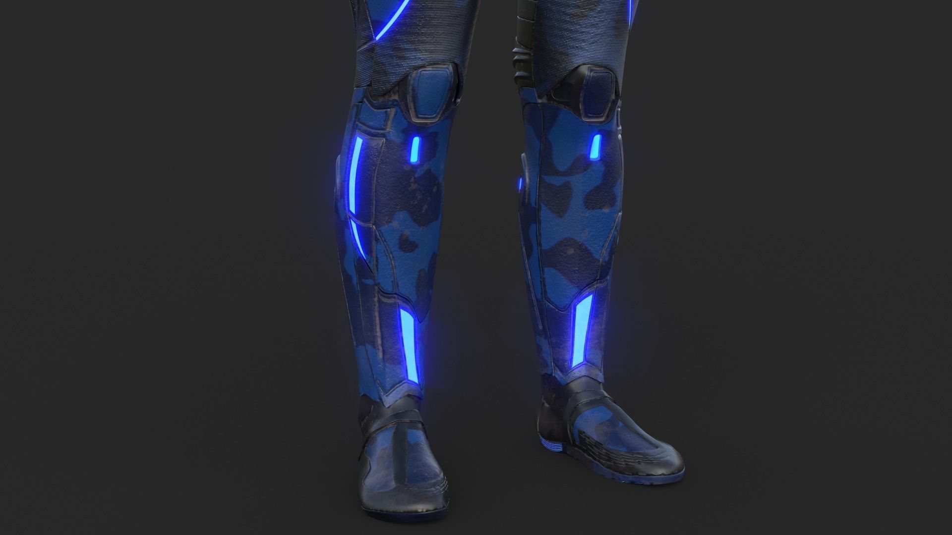 Cyborg Blu Camouflage Vray 3D model_25