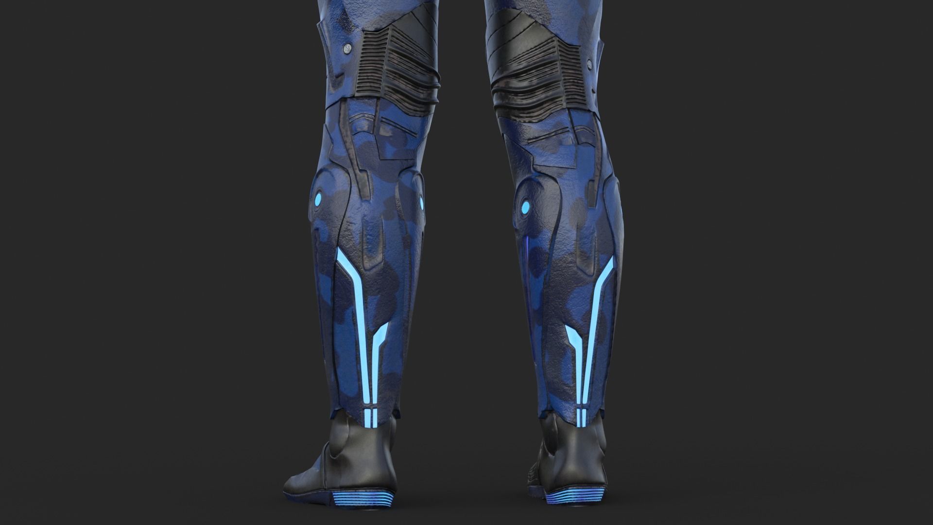 Cyborg Blu Camouflage Vray 3D model_28