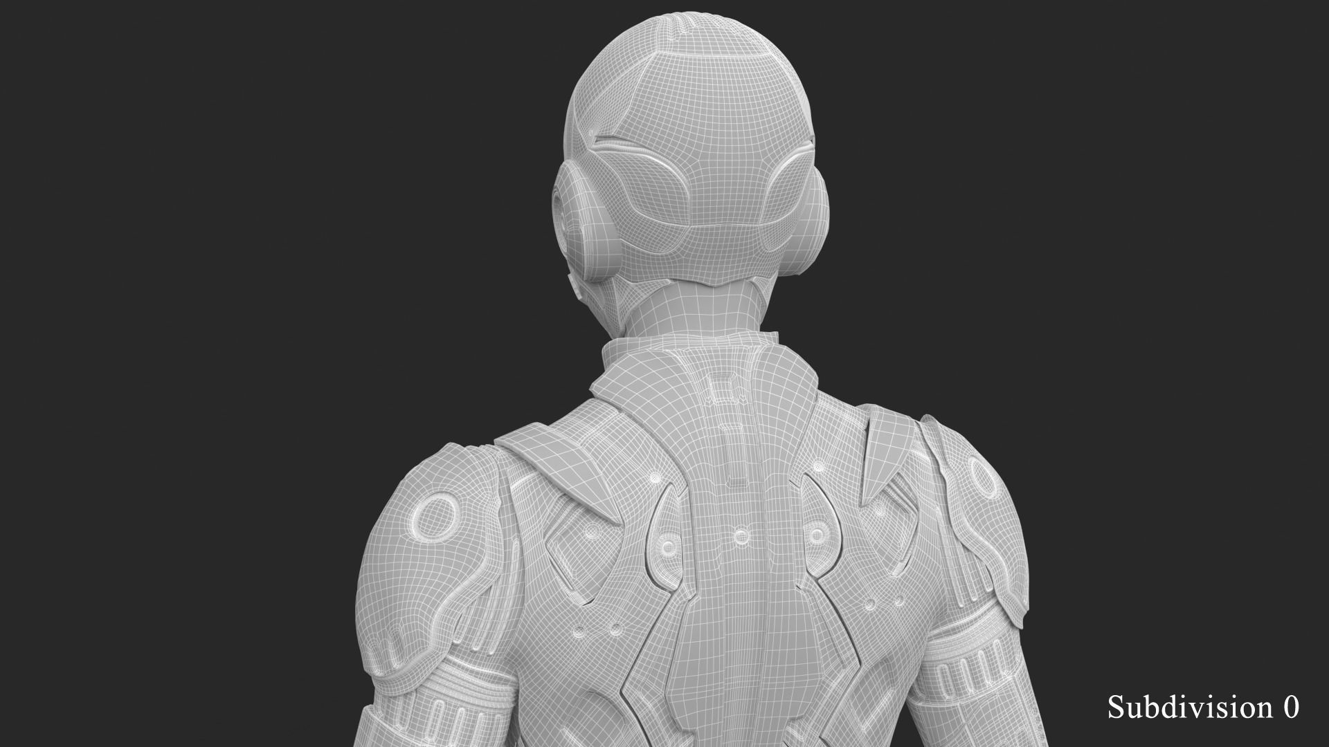 Cyborg Blu Camouflage Vray 3D model_60