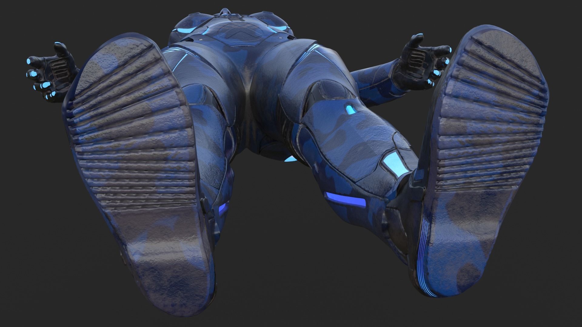 Cyborg Blu Camouflage Vray 3D model_36