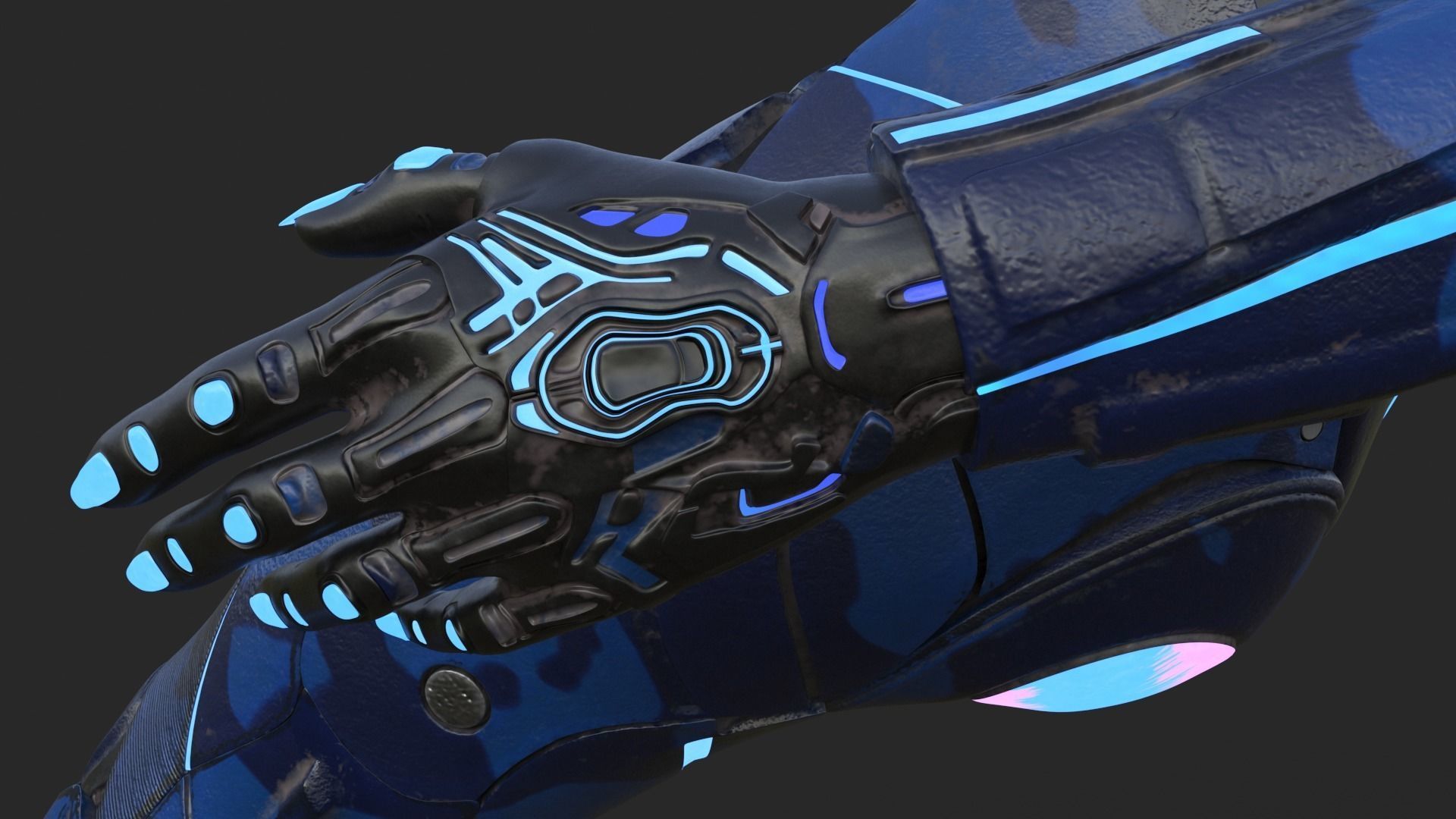 Cyborg Blu Camouflage Vray 3D model_48