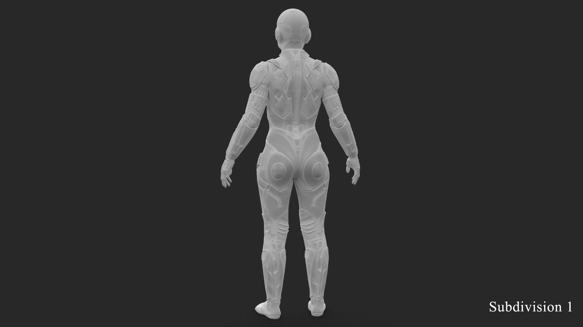 Cyborg Blu Camouflage Vray 3D model_59