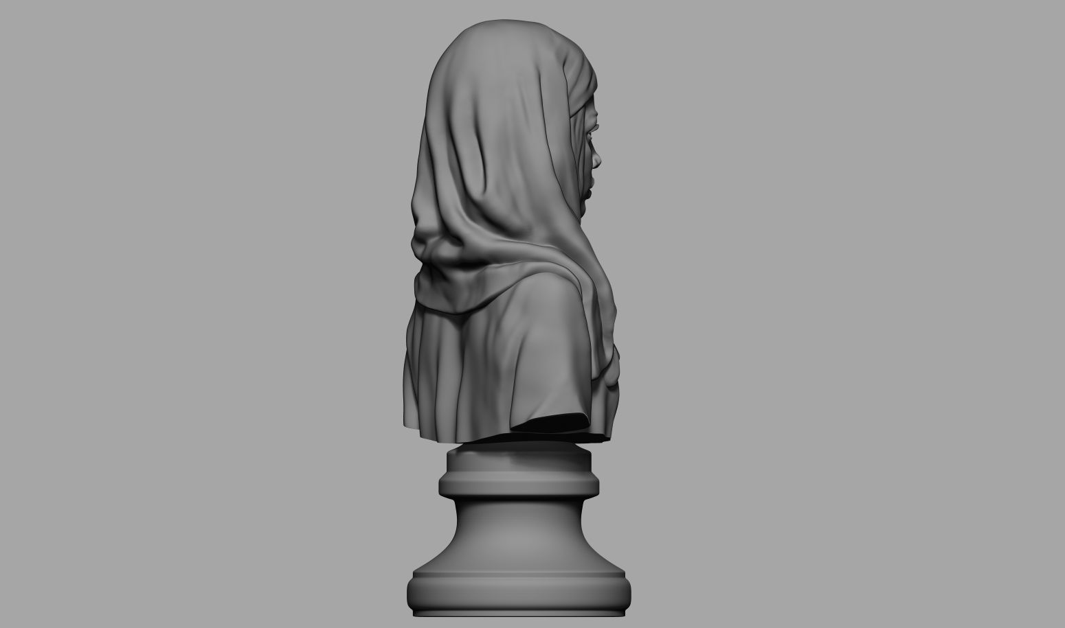 Female bust 011 3D print model_8