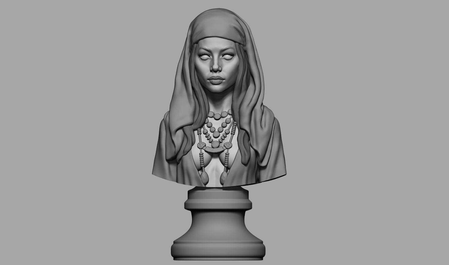 Female bust 011 3D print model_3