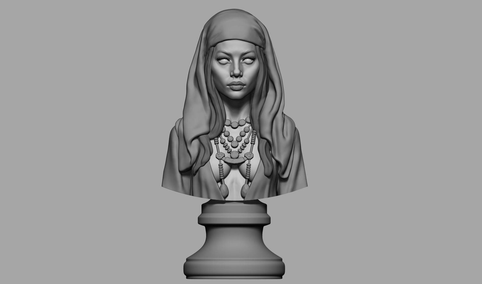 Female bust 011 3D print model_2