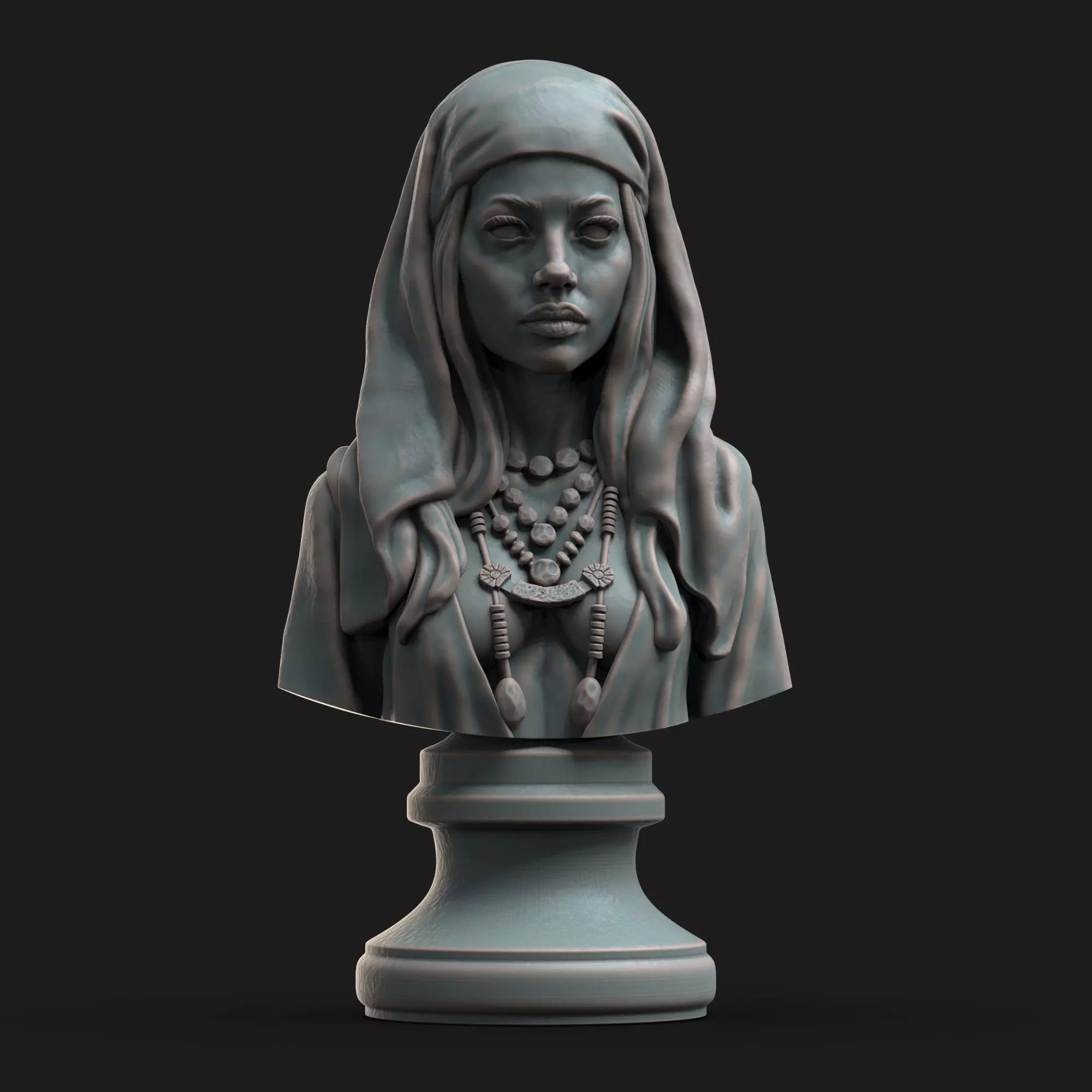 Female bust 011 3D print model_0